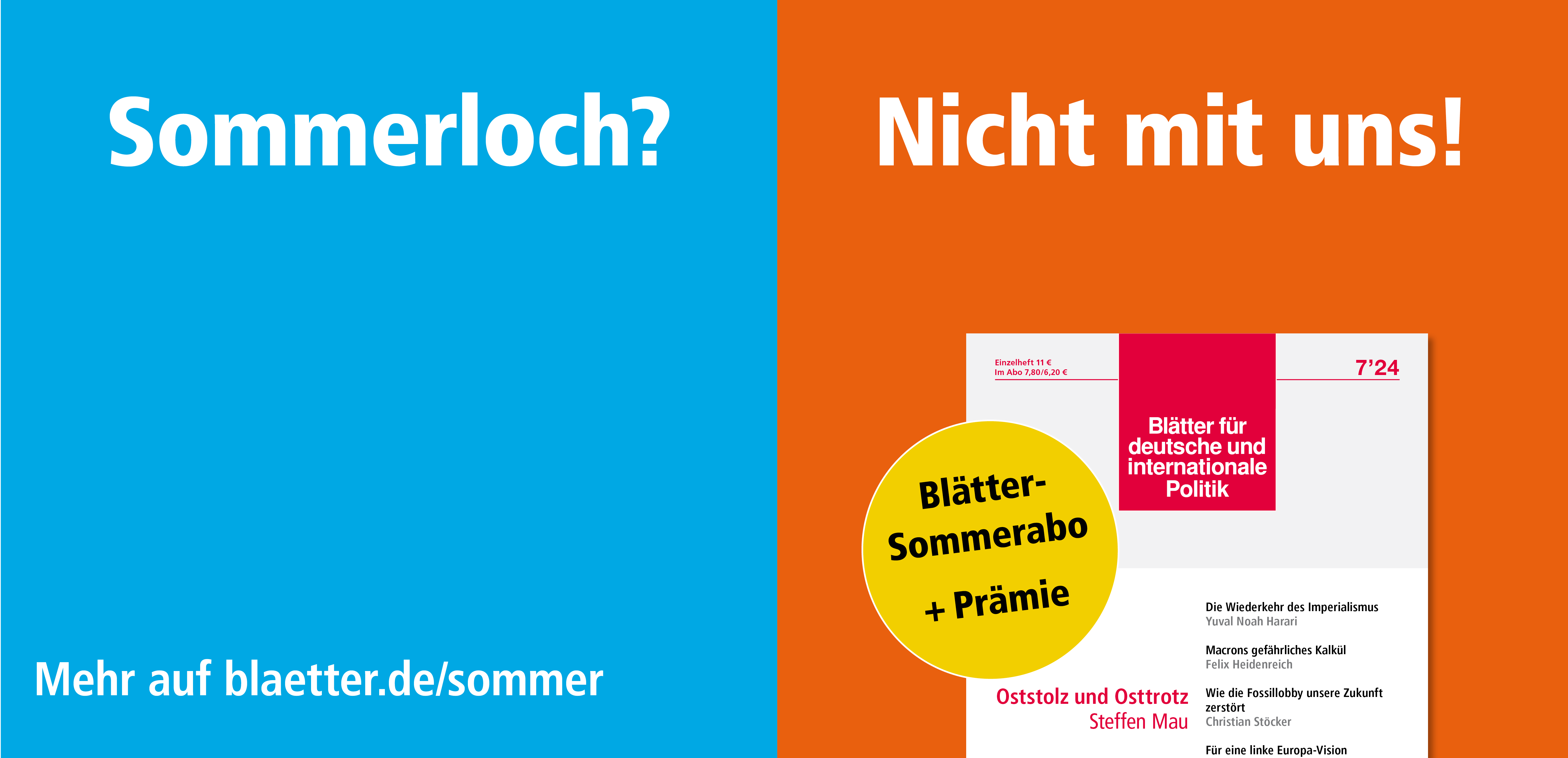 Das »Blätter«-Sommerabo