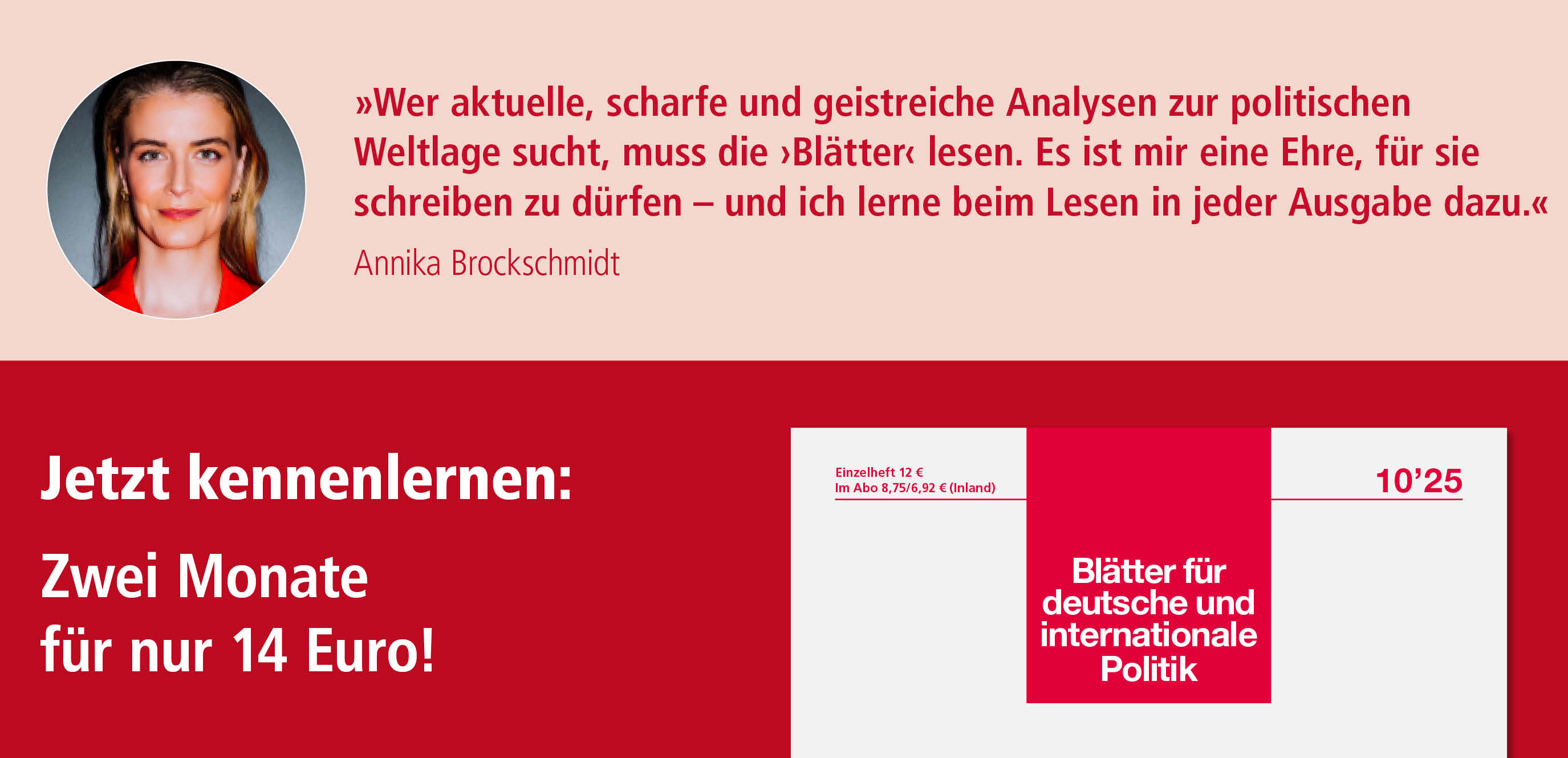 Blätter-Probeabo