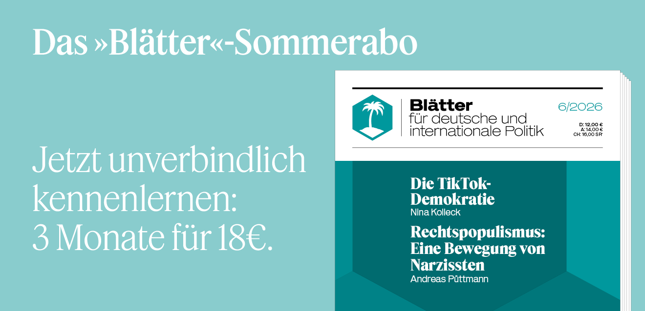 Das »Blätter«-Sommerabo