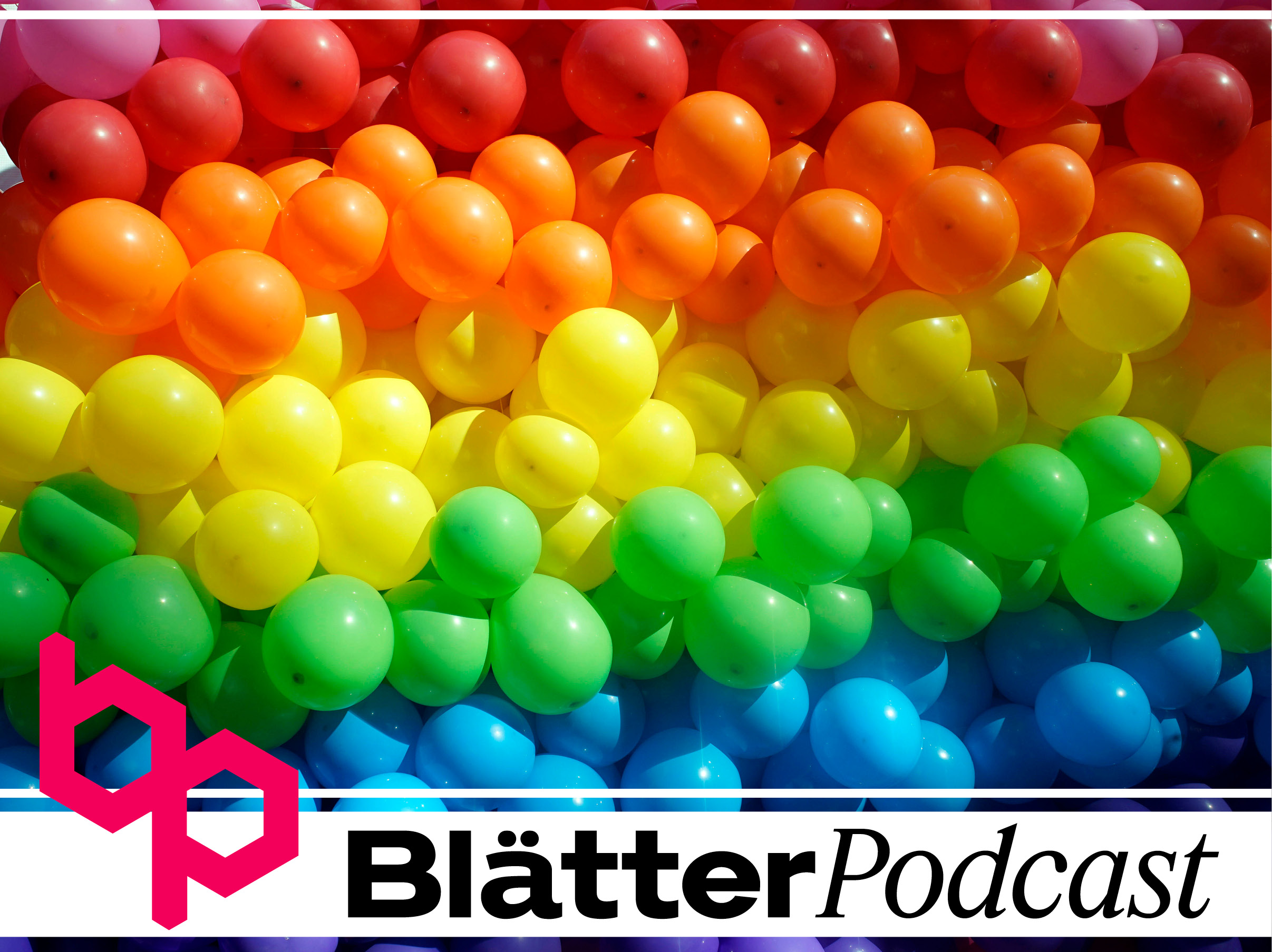 Ballons in Regenbogenfarben