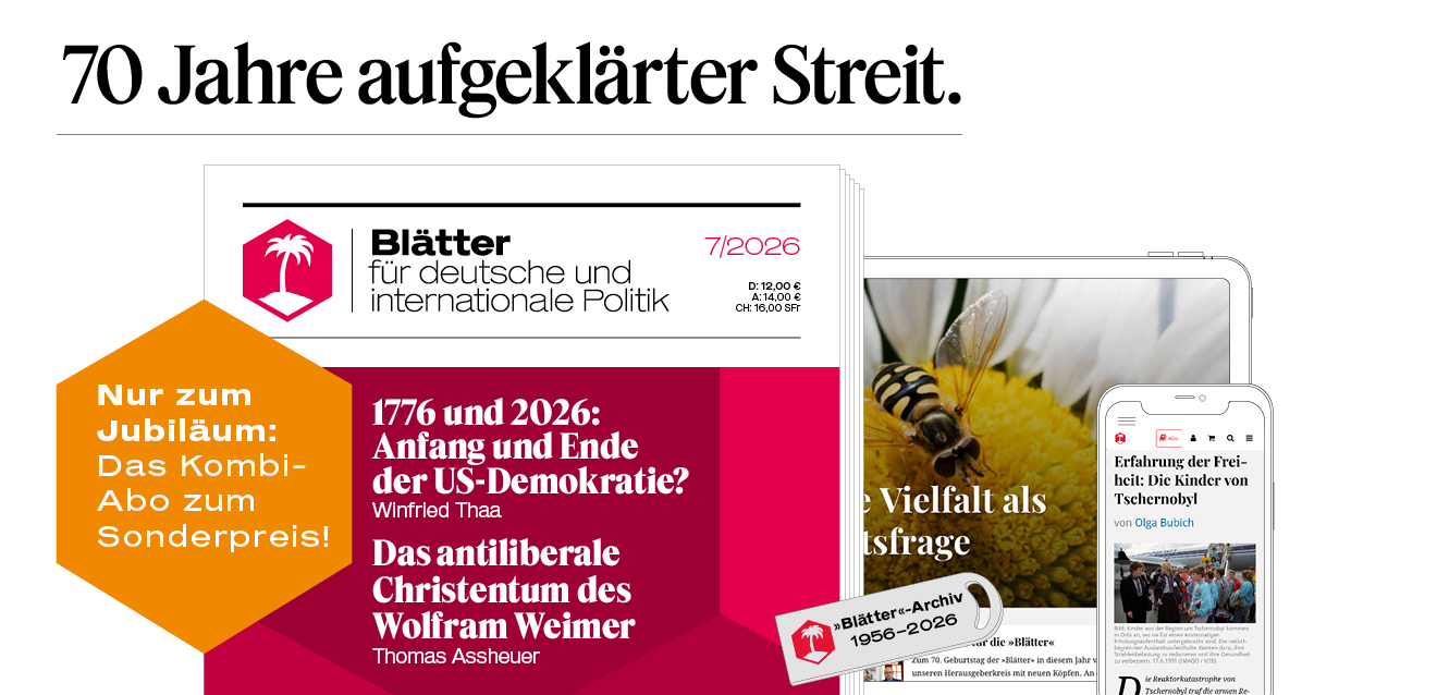 Das Jubiläums-Abo der »Blätter«
