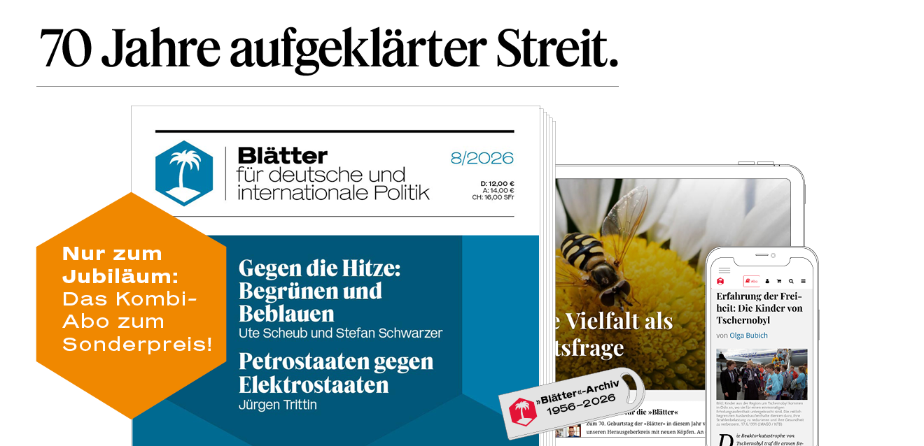 Jubiläumsabo der »Blätter«