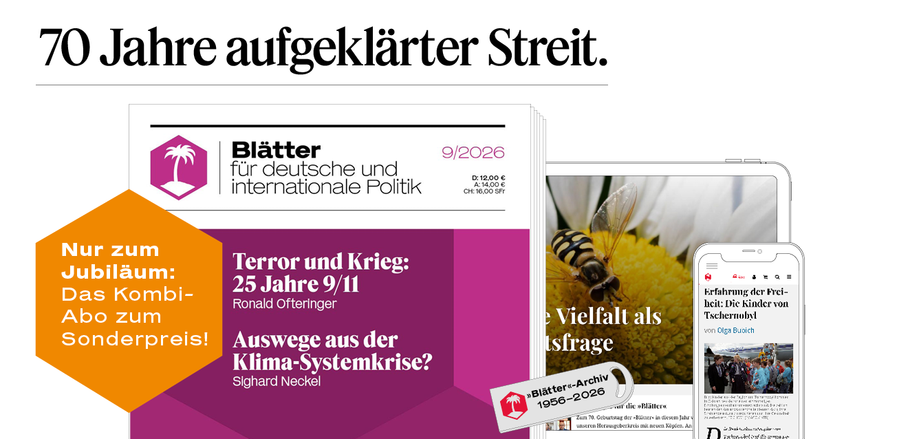 Das Jubiläumsabo der »Blätter«