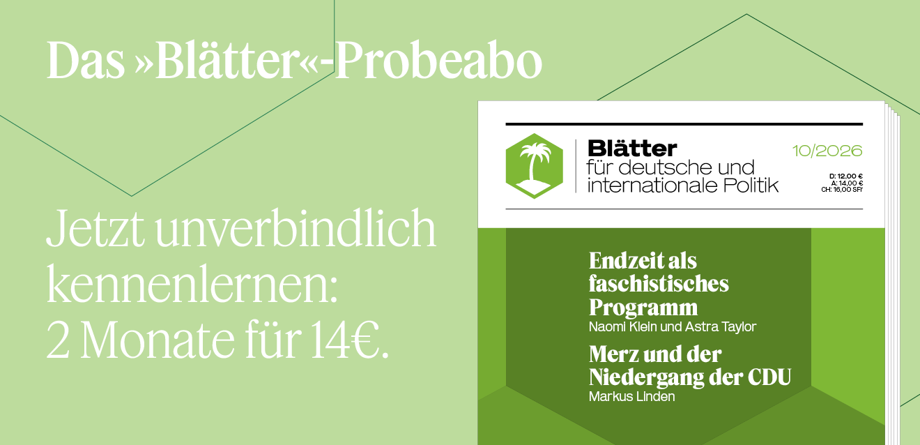 Das »Blätter«-Probeabo