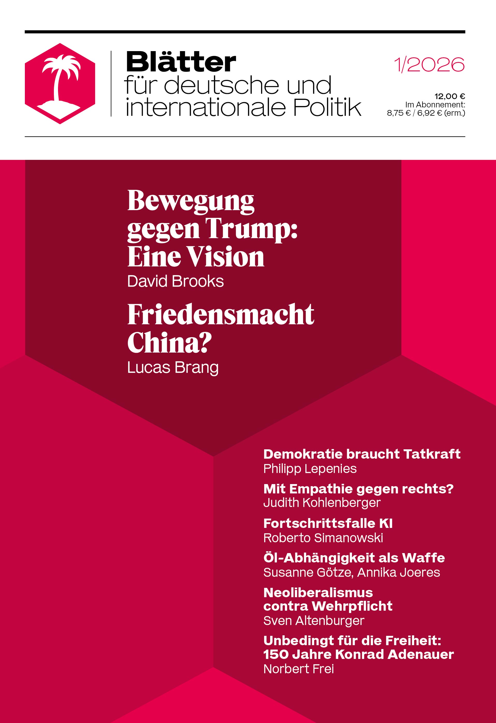 »Blätter«-Ausgabe 1/2026