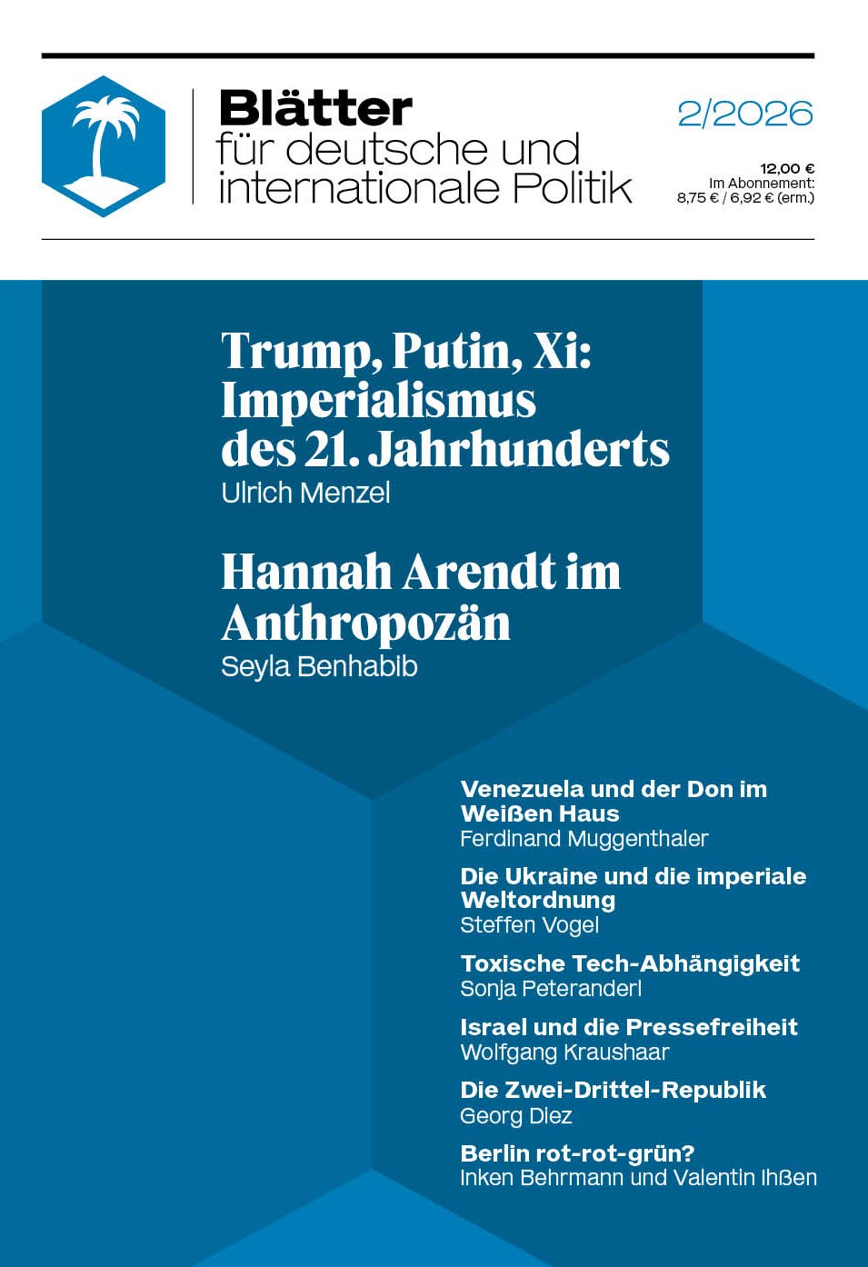 »Blätter«-Ausgabe 2/2026