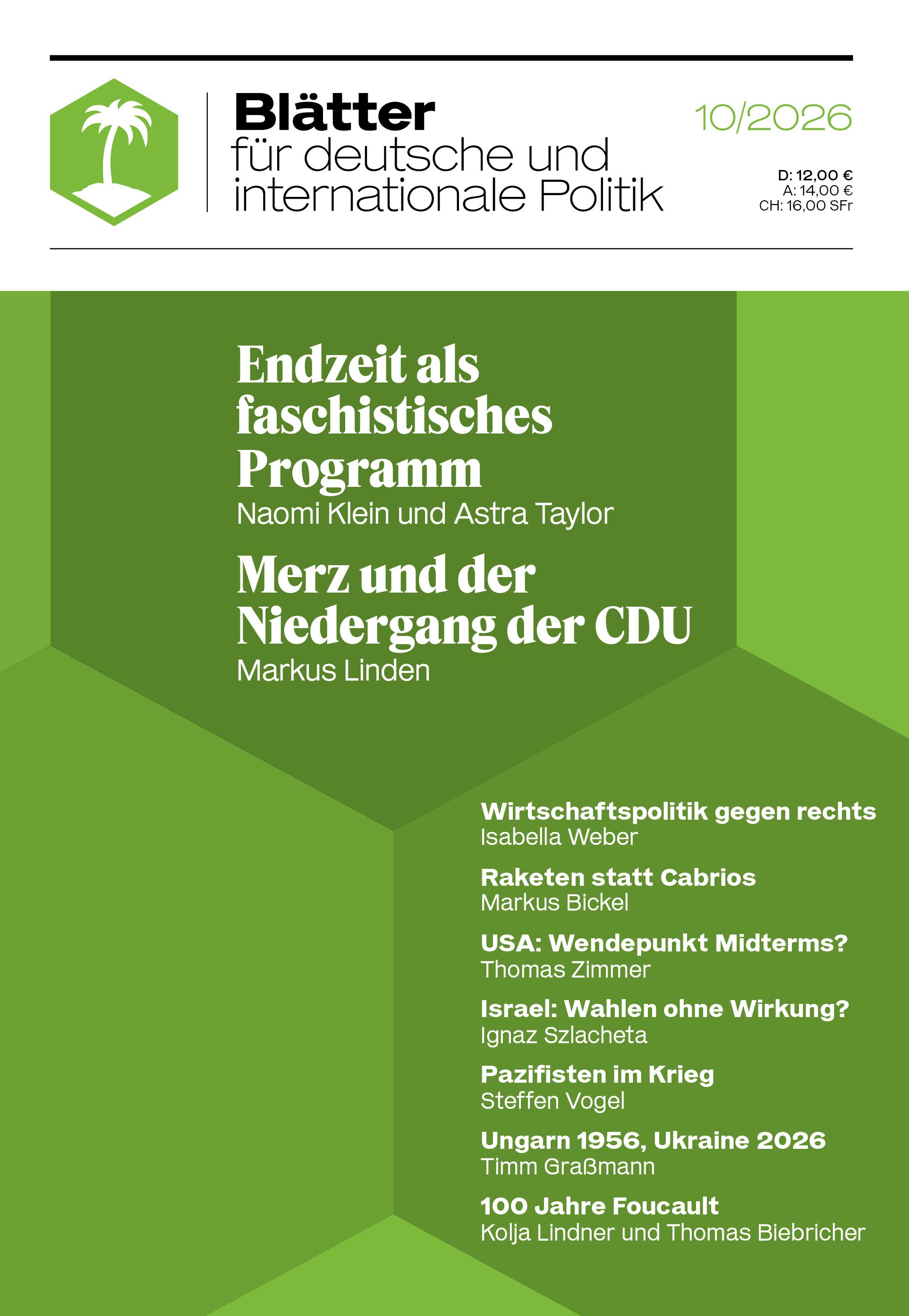 »Blätter«-Ausgabe 10/2026