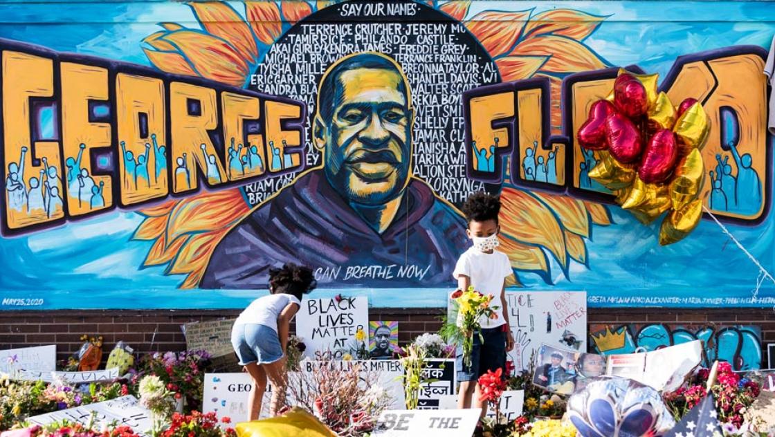 The George Floyd mural in Minneapolis