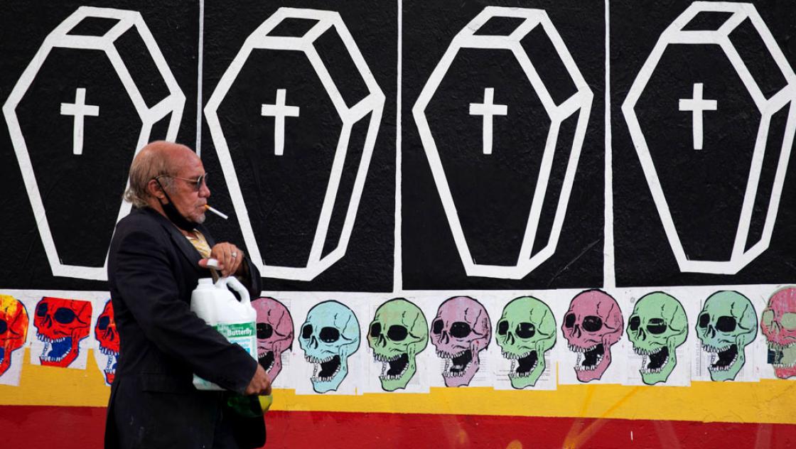 Ein Mann in Sao Paulo, Brasilien, während der Coronapandemie (IMAGO / ZUMA Wire)