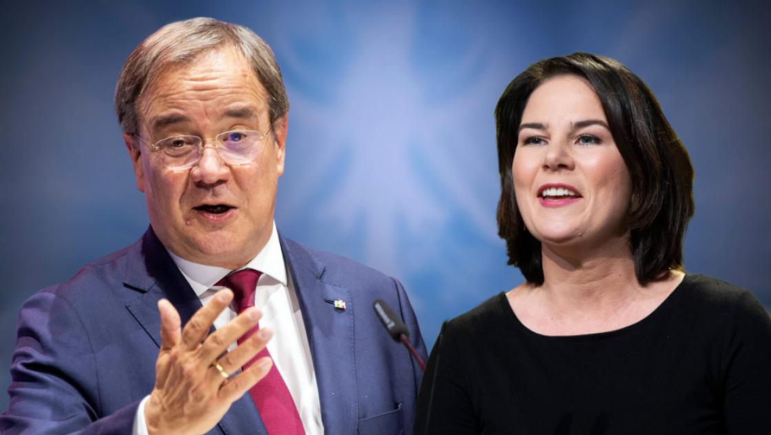 Armin Laschet (CDU) und Annalena Baerbock (Bündnis 90 / Die Grünen), IMAGO / Sven Simon Armin Laschet (CDU) und Annalena Baerbock (Bündnis 90 / Die Grünen), IMAGO / Sven Simon