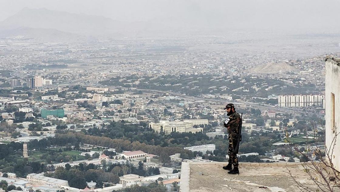 Taliban-Außenposten auf dem Berg Koh-e Asamai, 14.10.2021 (IMAGO / ITAR-TASS)