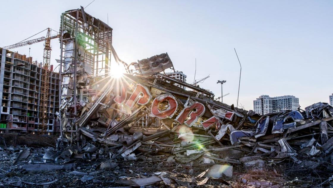 Zerstörtes Einkaufszentrum in Kiew/Ukraine, 22.3.2022 (IMAGO / ZUMA Wire) Zerstörtes Einkaufszentrum in Kiew/Ukraine, 22.3.2022 (IMAGO / ZUMA Wire)