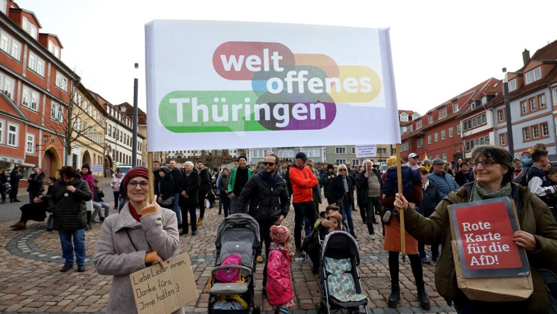 Demonstration unter dem Motto »Nie wieder ist jetzt« in Gotha, 10.2.2024 (IMAGO / Müller-Stauffenberg)