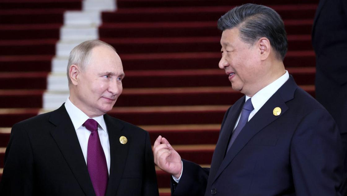 Der russische Präsident Wladimir Putin und der chinesische Präsident Xi Jinping in Peking, 17.10.2023 (IMAGO / SNA / Sergei Savostyanov / POOL Beijing China) Der russische Präsident Wladimir Putin und der chinesische Präsident Xi Jinping in Peking, 17.10.2023 (IMAGO / SNA / Sergei Savostyanov / POOL Beijing China)