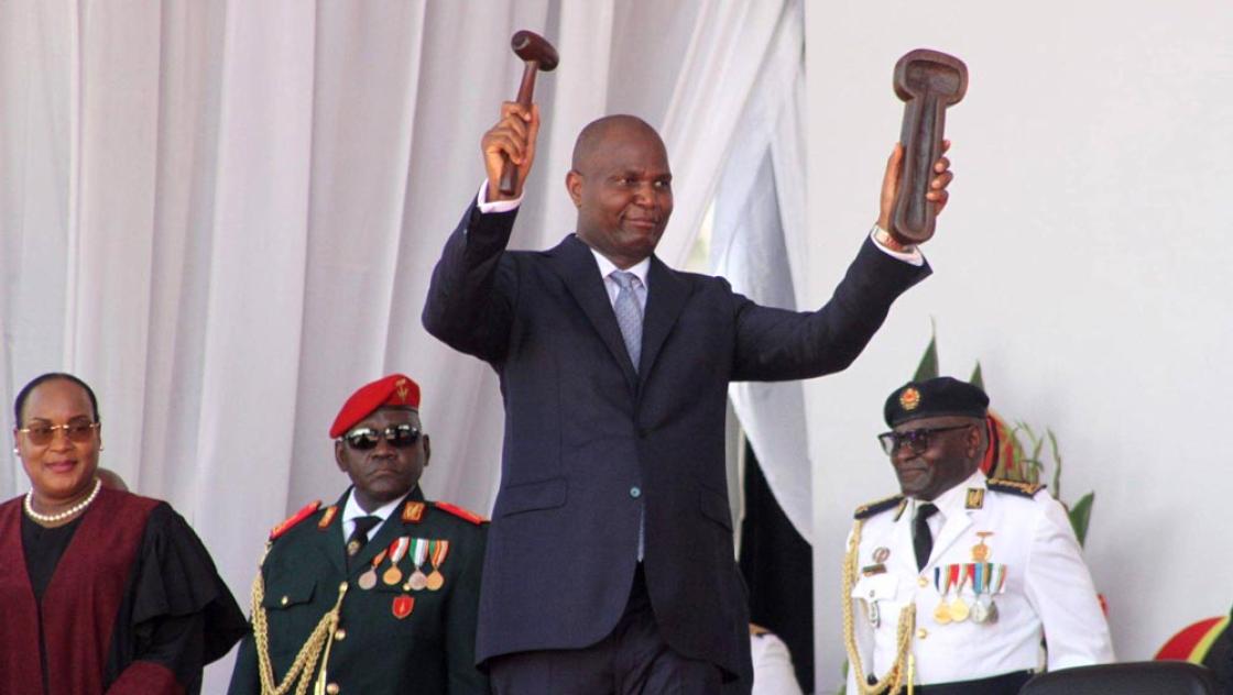 Der neu vereidigte Präsident von Mosambik, Daniel Francisco Chapo in Maputo, 15.1.2025 (IMAGO / Xinhua) Der neu vereidigte Präsident von Mosambik, Daniel Francisco Chapo in Maputo, 15.1.2025 (IMAGO / Xinhua)