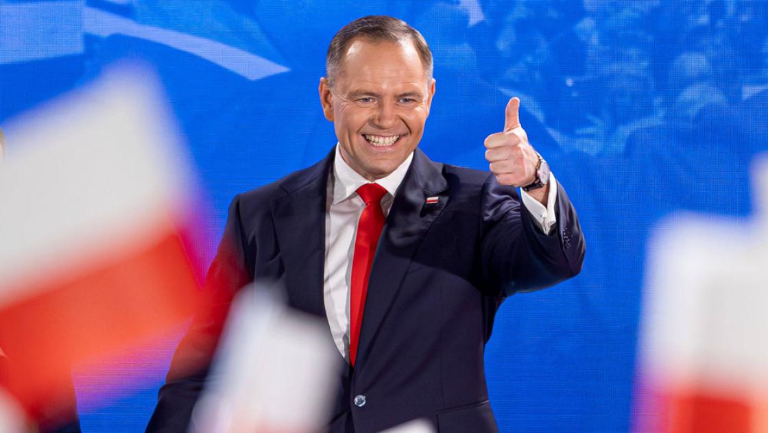 Präsidentschaftskandidat Karol Nawrocki, 1.6.2025 (IMAGO / newspix)