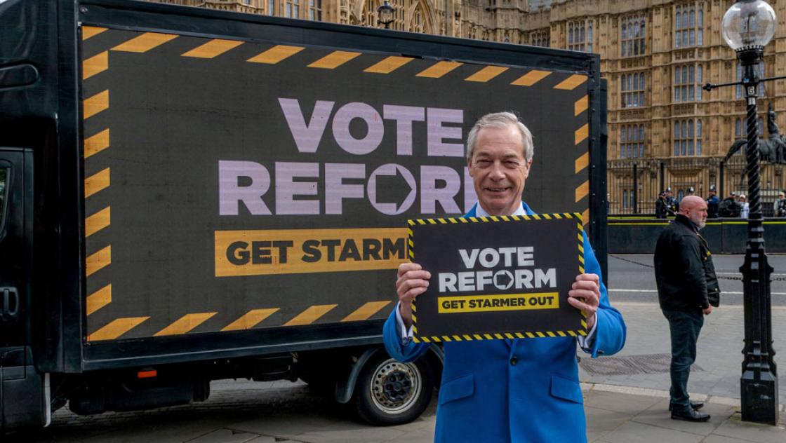 Nigel Farage in Westminster, 10.4.2026 (IMAGO / ZUMA Press)
