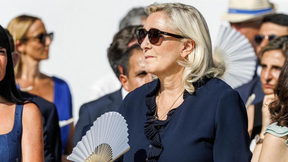 Die rechtsnationale Politikerin Marine Le Pen will trotz der Bestätigung ihres Schuldspruchs wegen Veruntreuung im kommenden Jahr bei der Präsidentschaftswahl in Frankreich antreten, 14.7.2026 (IMAGO / ABACAPRESS)
