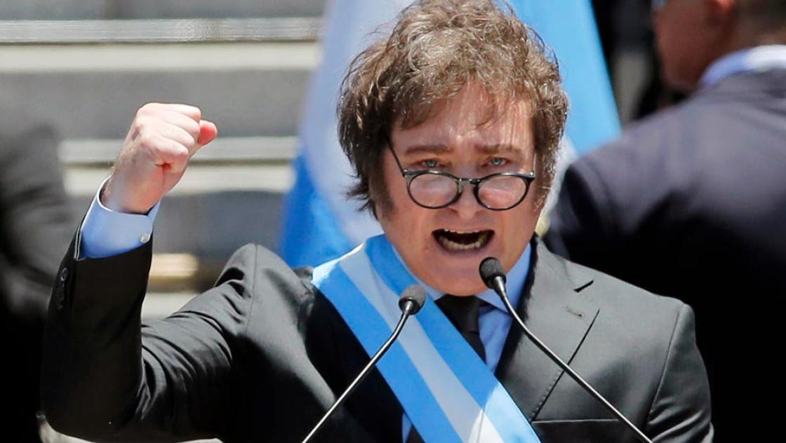 Argentiniens Präsident Javier Milei, 10.12.2023 (IMAGO / Aton Chile) 