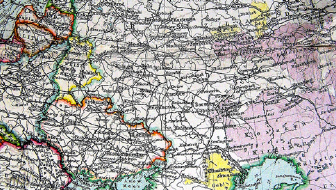 Landkarte mit Ukraine