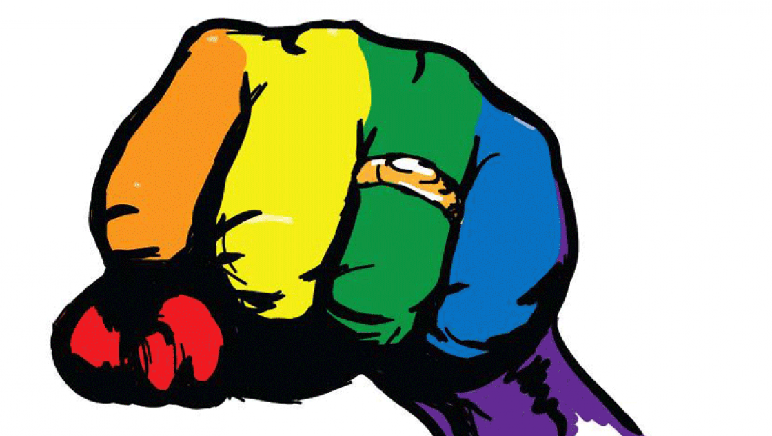Pride Faust mit Ehering 