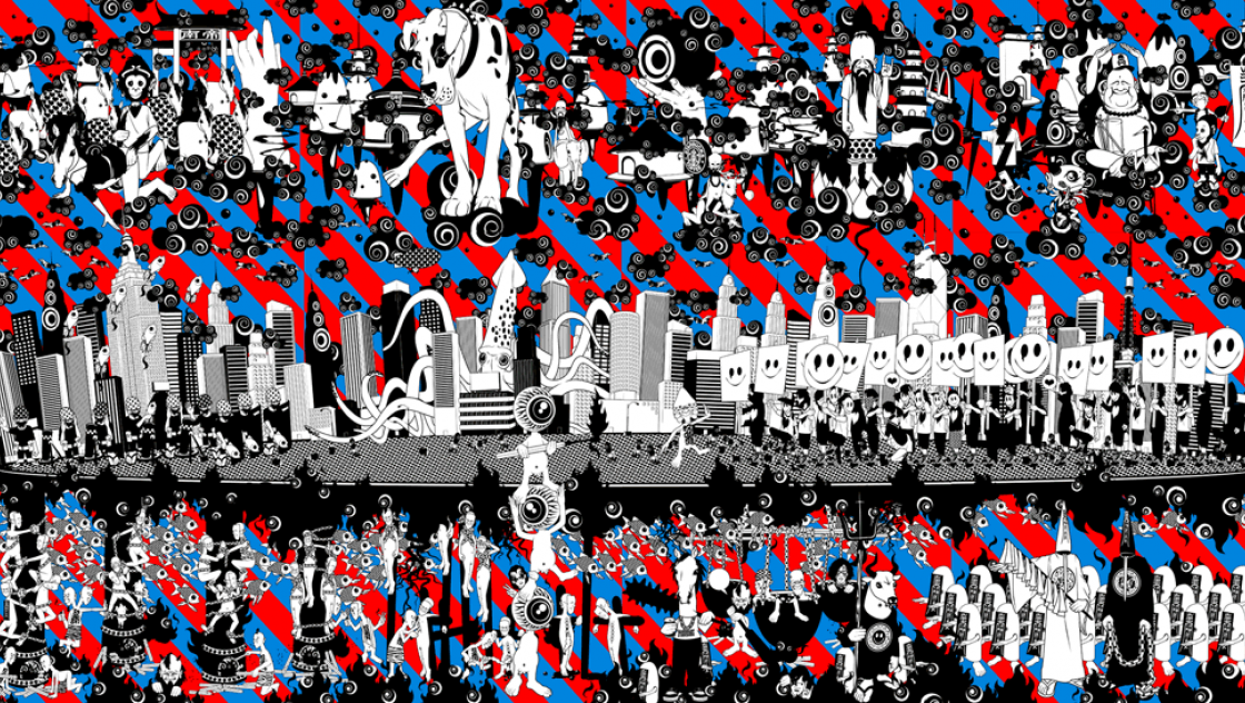 Collage zu Kontrolle und Chaos