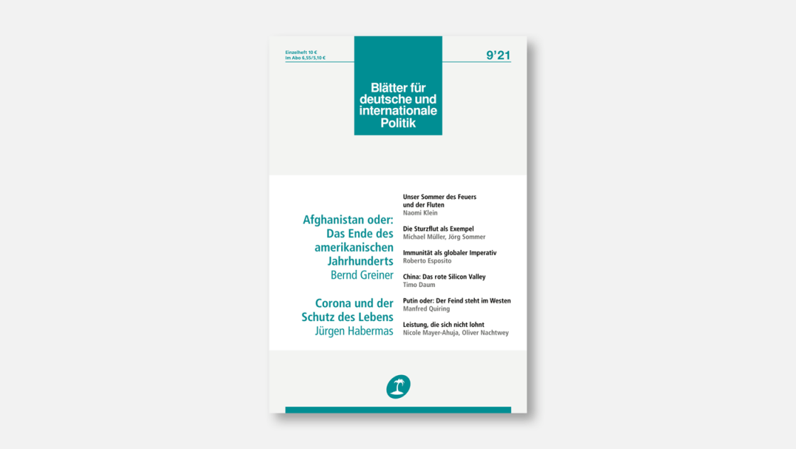 »Blätter«-Ausgabe 9/2021