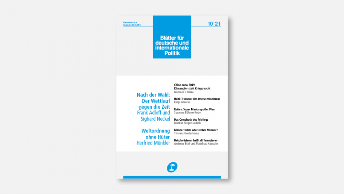 »Blätter«-Ausgabe 10/2021