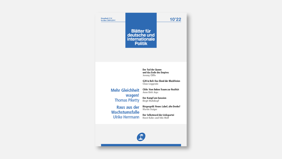 »Blätter«-Ausgabe 10/2022