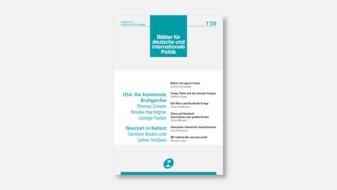 »Blätter«-Ausgabe 1/2025