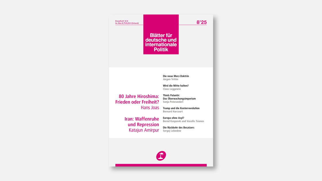 »Blätter«-Ausgabe 8/2025