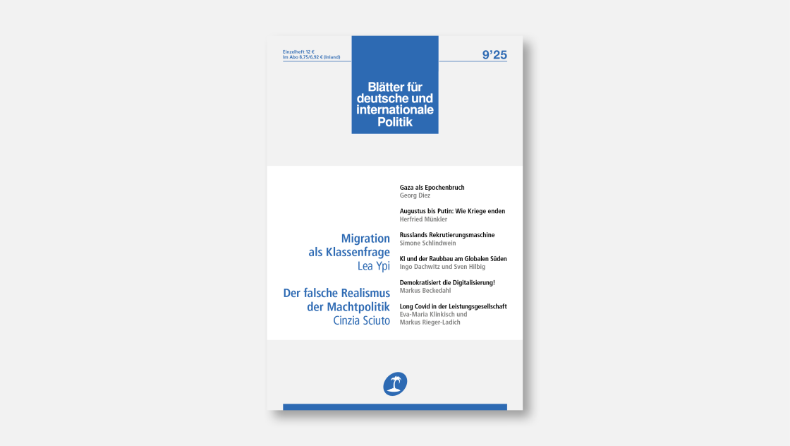 »Blätter«-Ausgabe 9/2025