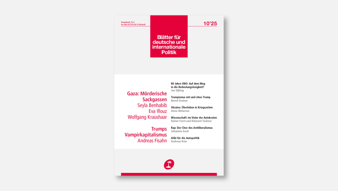  »Blätter«-Ausgabe 10/2025 