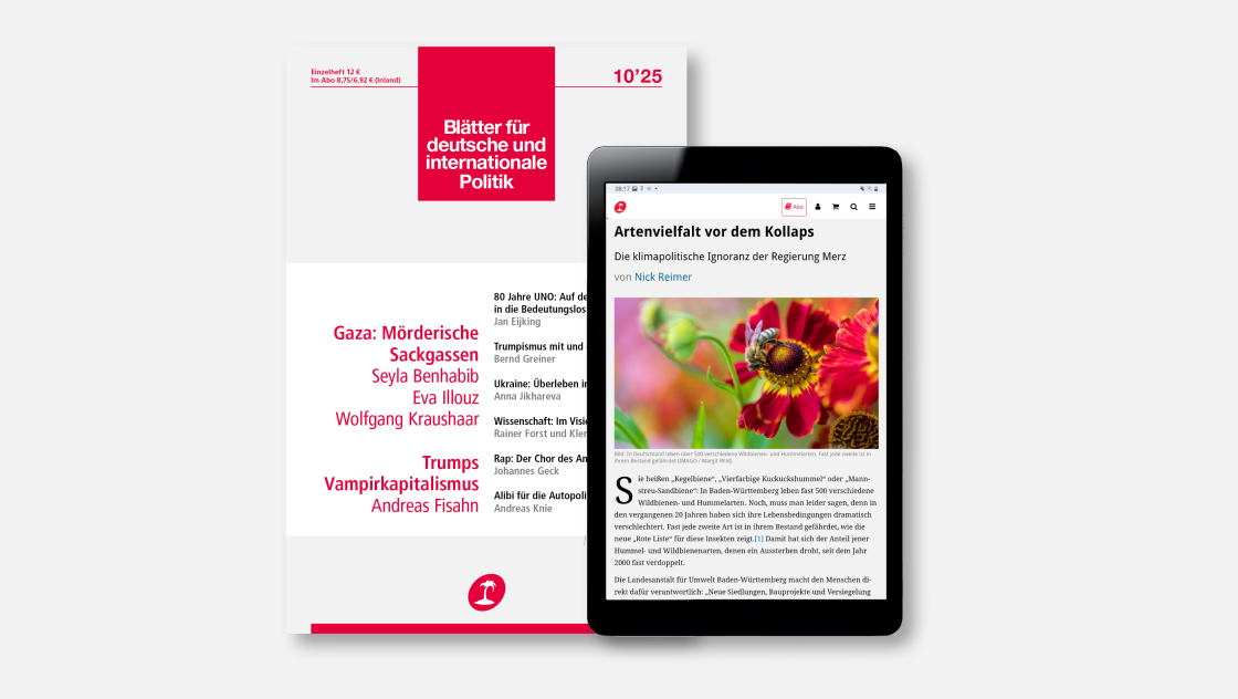 »Blätter«-Probeabo (Ausland)