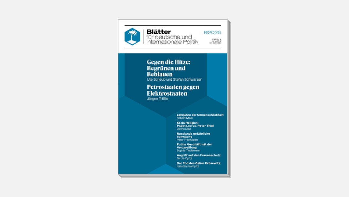 »Blätter«-Ausgabe 8/2026