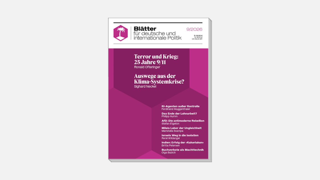 »Blätter«-Ausgabe 9/2026