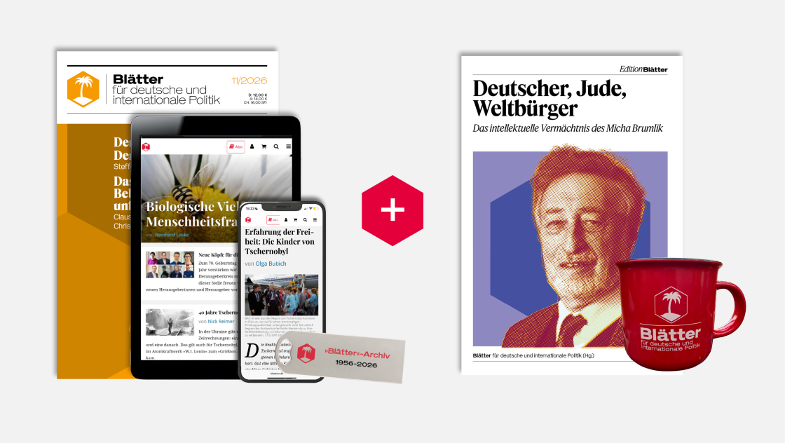 Das »Blätter«-Paket: Digital- und Print-Abo + USB-Archiv + Buchprämie