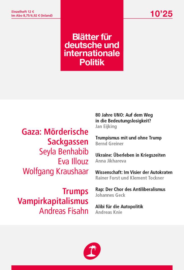 »Blätter«-Ausgabe 10/2025