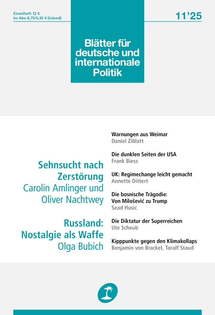 »Blätter«-Ausgabe 11/2025