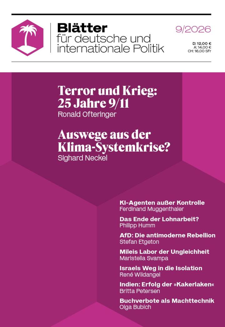 »Blätter«-Ausgabe 9/2026