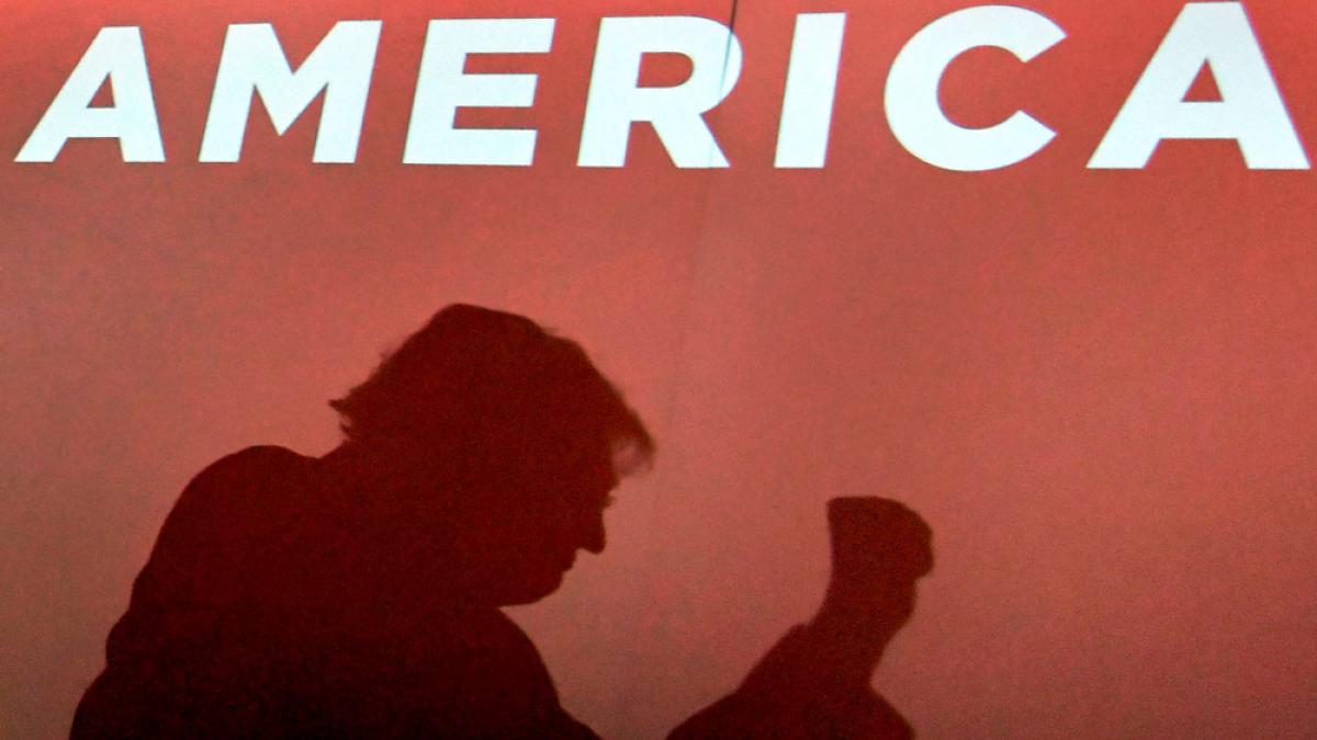 Trumps Schatten beim RNC 2024 in Milwaukee, 15.7.2024 (IMAGO / ZUMA Press Wire / Carol Guzy)