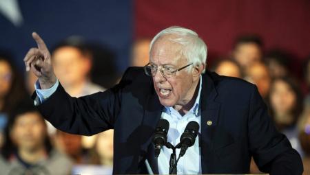 Bernie Sanders bei einem Wahlkampfauftritt in Texas