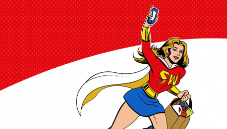 Superwoman In Retro Pop Style