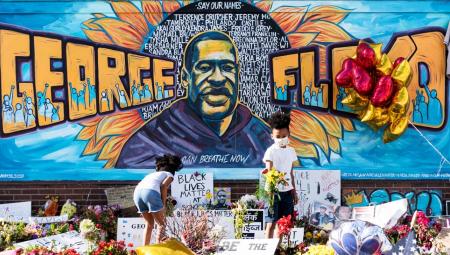 The George Floyd mural in Minneapolis