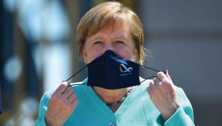 Bundeskanzlerin Angela MERKEL (CDU) mit Mundschutz, 14.07.2020