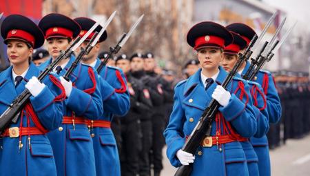 Festumzug anlässlich anlässlich des Jahrestages der Republika Srpska in Banja Luka (Bosnien-Herzegowina), 9. Januar 2021 (IMAGO / Pixsell)