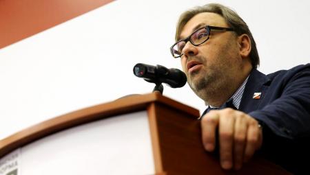 Timofej Sergejzew auf einem Kongress der polnischen »Bürgerplattform« (Platforma Obywatelska), Juli 2017 (IMAGO / ITAR-TASS)