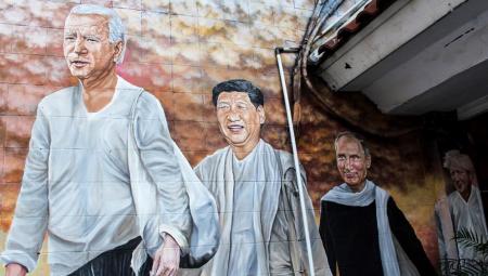 Wandbild in Solo, Indonesien, 21.8.2022 (IMAGO/ZUMA Wire)