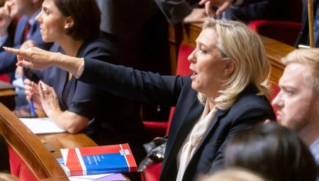 Marine Le Pen im Parlament, 11.10.2022 (IMAGO / IP3press)