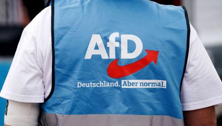 Teilnehmer einer AfD-Veranstaltung in Grimma, 21.5.2022 (IMAGO / xcitepress)